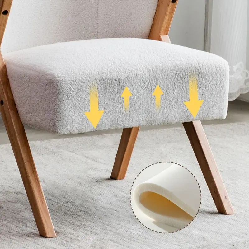 Upholstered Barrel Chair in Apricot Color/Dove Grey/Yellow for Drawing Room with Arms, Fino Base, Fixed Back and Cushion in Foam - Image 6