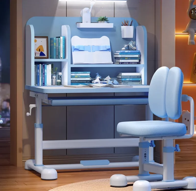 Children's study desk, primary school students' home, simple student desks, chairs, writing homework, desk set, adjustable table