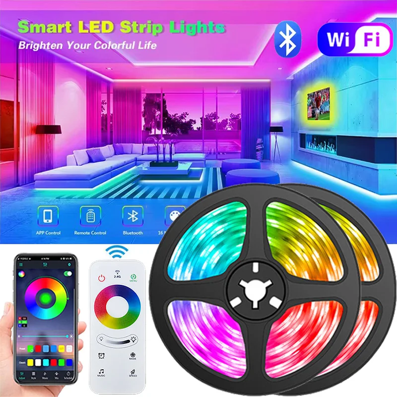 Led Strip Light RGB 5050 Led Lights 2.4G Touch Control Lamp Tape Color Change Flexible Ribbon LED Diode TV Backlight Room Decor