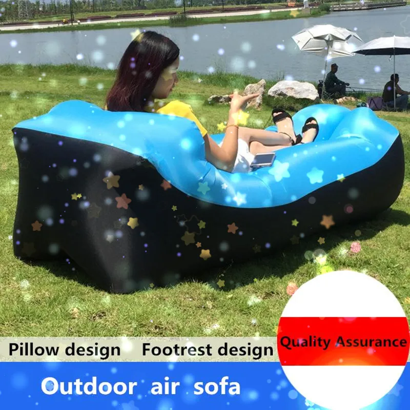 Air Lazy Inflatable Sofa Portable Outdoor Beach Air Sofa Sleeping Bag Bed Oxford Cloth 240x70cm - Image 3