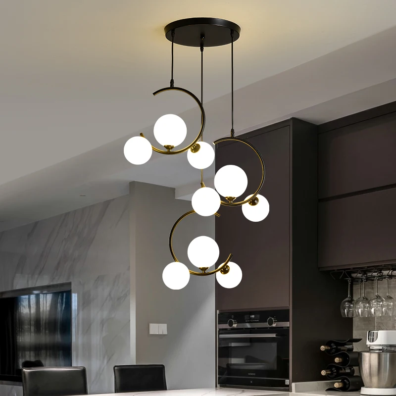 nordic lamp G9 led Modern Pendant Lights for Living Room Restaurant Bedroom Glass ball Pendant Lamps AC85-260V lampara colgante