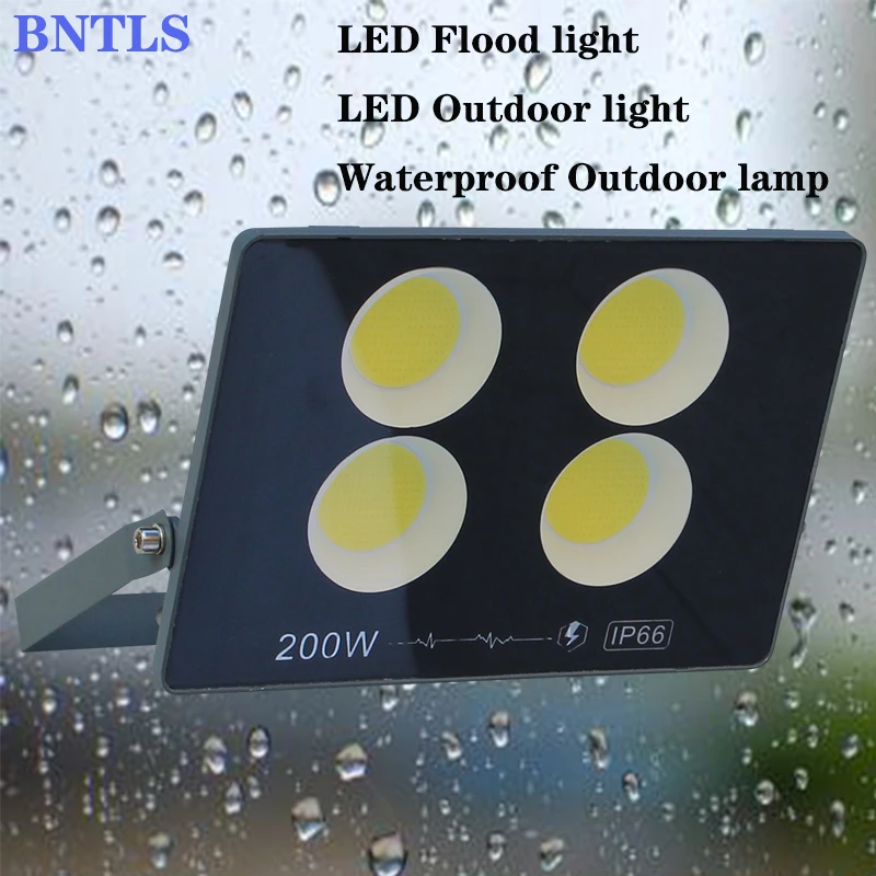 AC220V LED lights Ultrathin LED Flood Light 300W 400W 500W 600W IP65 Spotlight Reflcetor Outdoor Lighting Wall Lamp Floodlight - Image 4