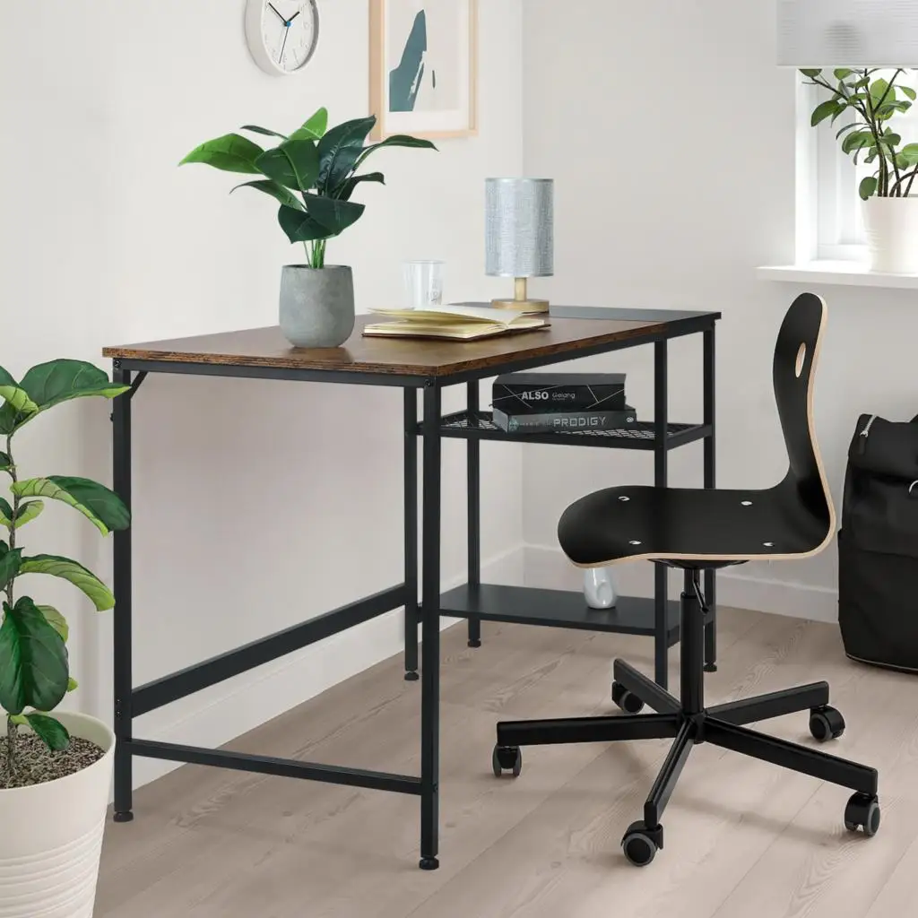 Office Desk Computer Work Table Laptop Stand with Side Shelf 120x60x75cm PC Game Table For Office Furniture Bedroom Decoration - Image 3