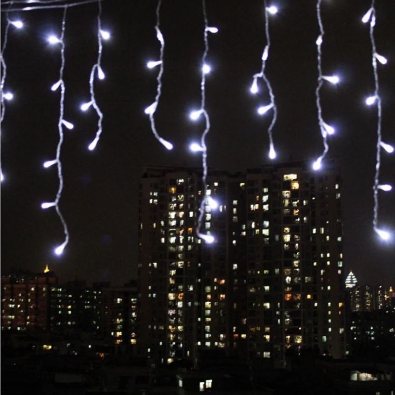 5M Waterproof Outdoor Christmas Light Droop 0.4-0.6m Led Curtain Icicle String Lights Garden Mall Eaves Decorative Lights - Image 4