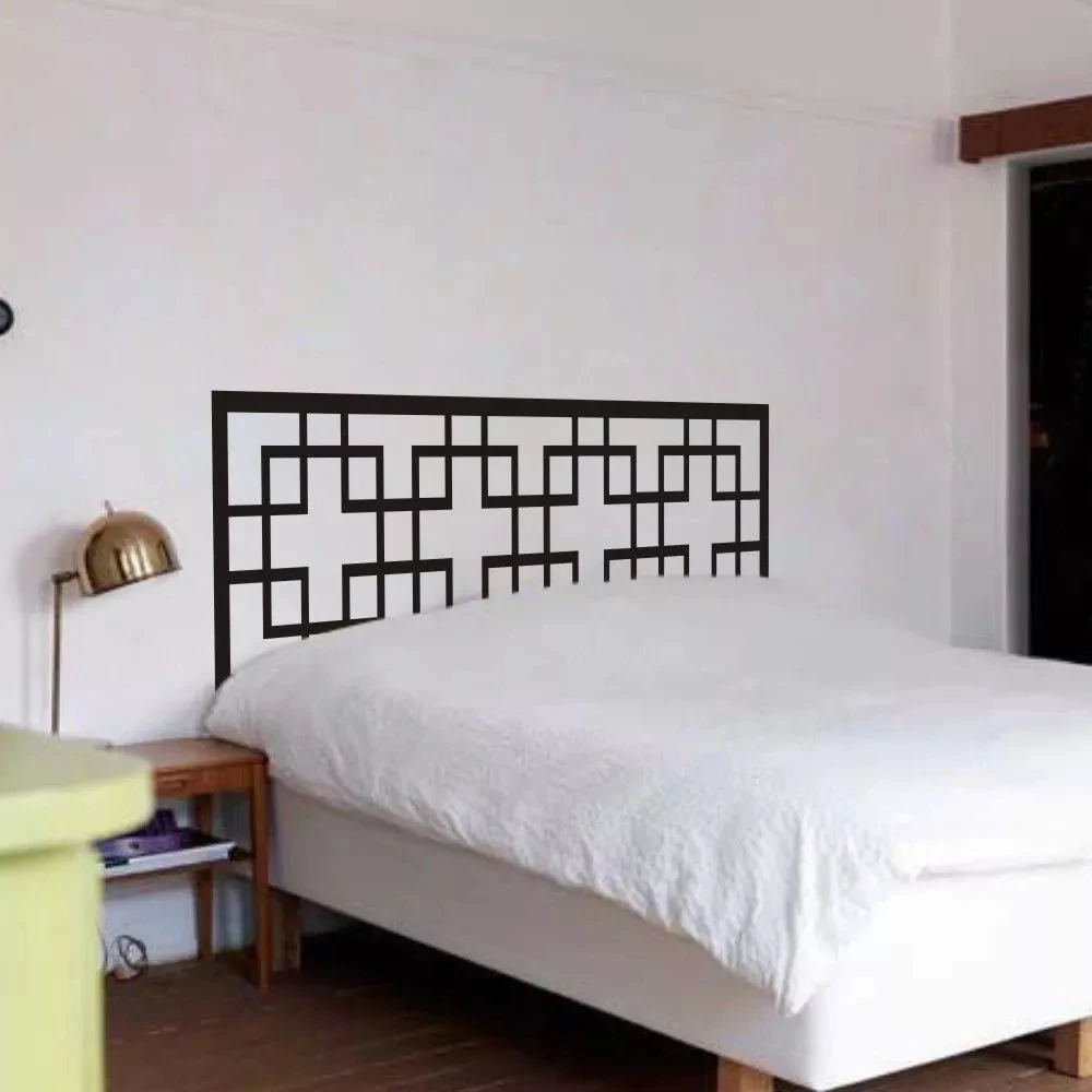 Modern Headboard Wall Decal Master Couple Bedroom Vinyl Art Removable Decor Idea 4 Sizes - Image 3