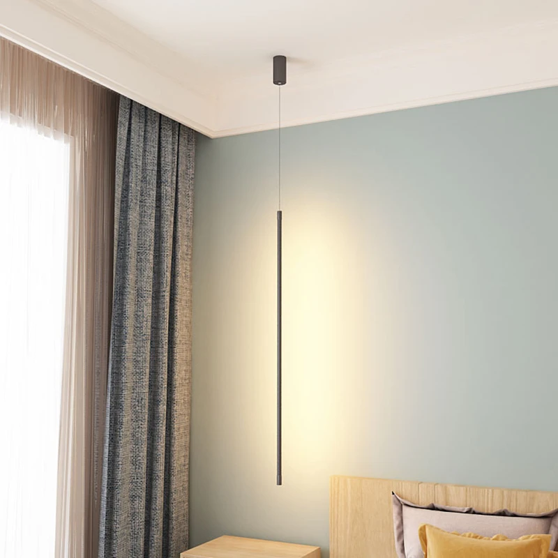 Gold/Black Modern LED Pendant lights for Bedroom nightstand Dinning Room Bar Minimalist Hanging Pendant lamp Ac110-220V - Image 3