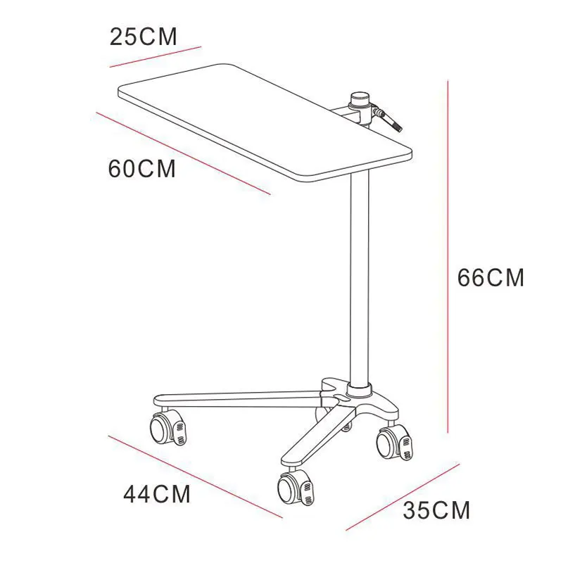 Freely Movable Keyboard Tray, Laptop Stand, Height Adjustable, Silent Pulley Movable Table, Mouse Pad, for Home and Office - Image 6