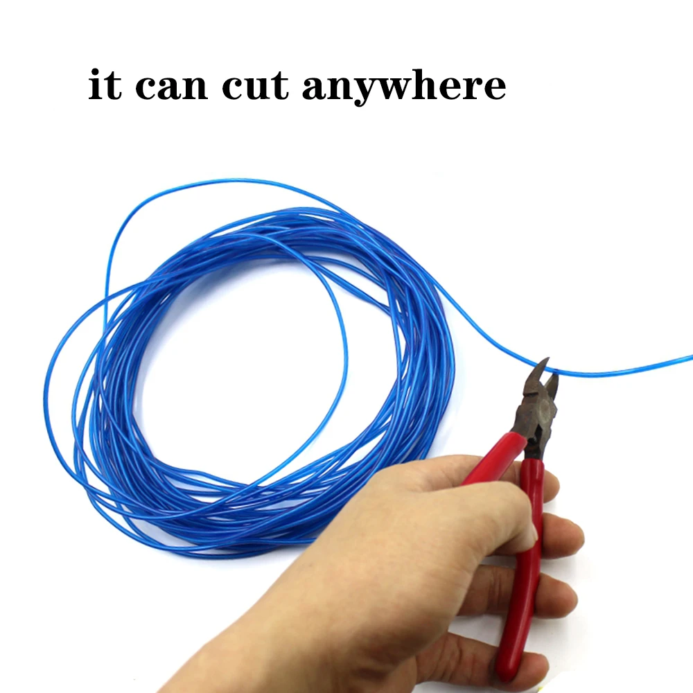 1m 3m 5m Glow EL Wire LED Neon Light Flexible 3V AA Battery powered LED Rope Tube Sewable Tagled Lamp Clothing Dance Car Decor - Image 6