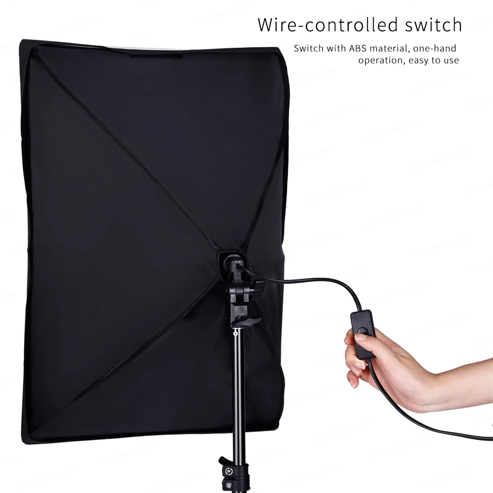 Photography Softbox Lighting Kits 50x70CM Professional Continuous Light System Soft Box For Photo Studio Equipment - Image 4