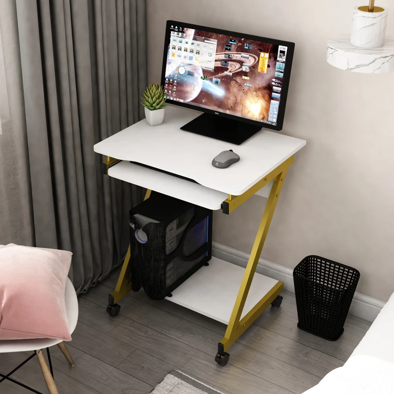 60x48x72cm Work Study Writing Table 60x45x75cm Mini Computer Desk Small Home Office Furniture Keyboard Bracket Metal Z BlackDesk - Image 3