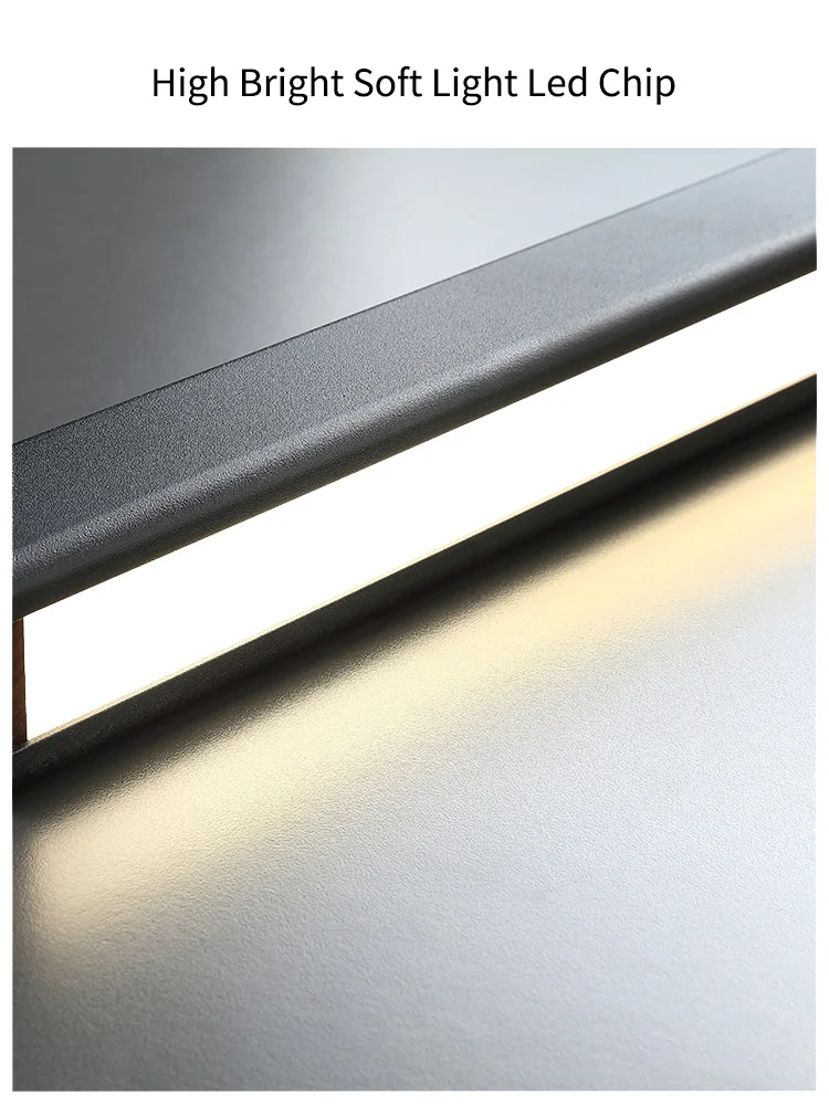 Designer dining room chandelier simple modern Nordic dining table bar table lamp minimalist led long office chandelier - Image 6