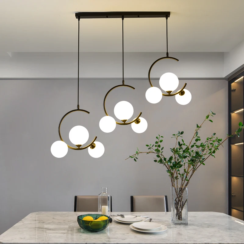 nordic lamp G9 led Modern Pendant Lights for Living Room Restaurant Bedroom Glass ball Pendant Lamps AC85-260V lampara colgante - Image 2