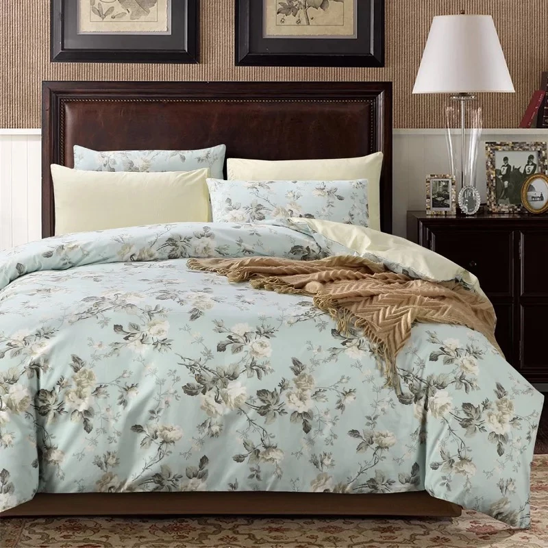 One Duvet Cover 600 TC 100% Egyptian Cotton AB Printed And Solid Colors Queen Size 230 x 250 Cm 1 Piece Customize - Image 4