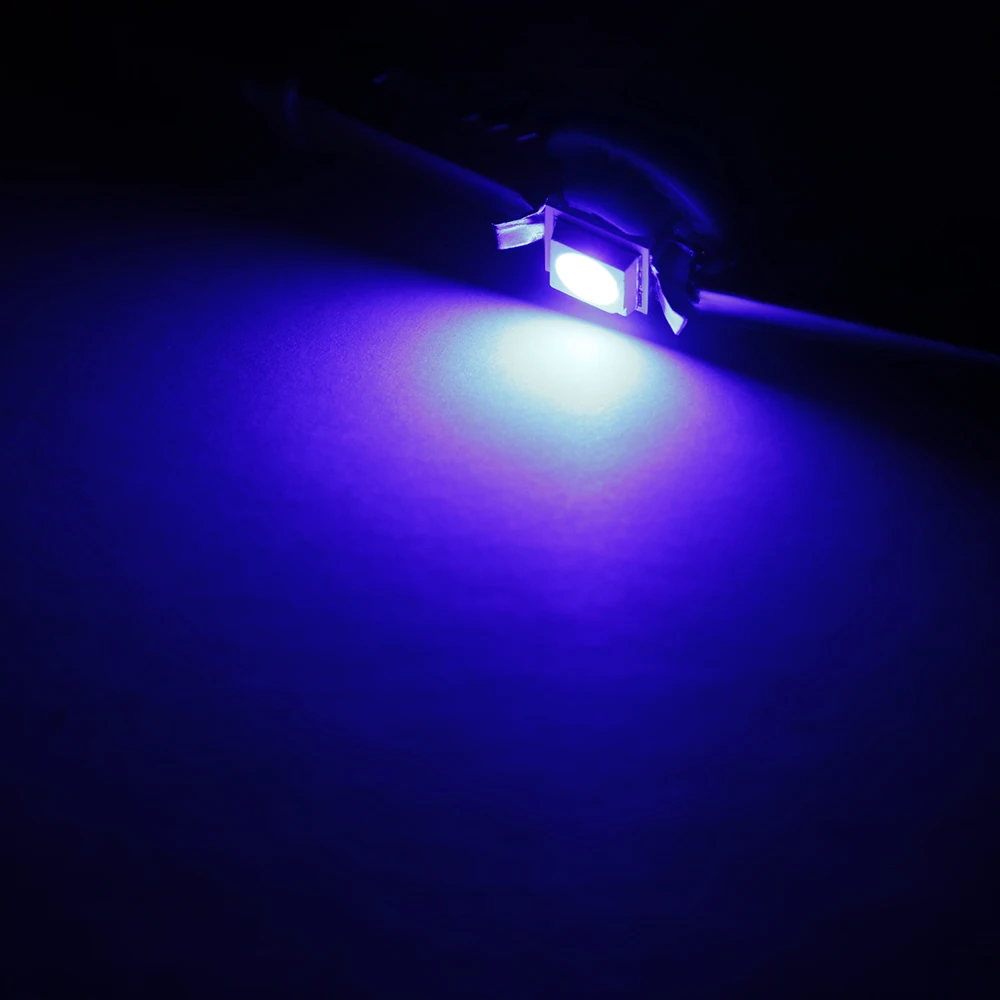 10Pcs LED Light Car Gauge Speed Dash Bulb Dashboard instrument Light Wedge Interior Lamp B8.5D 509T B8.5 5050 Led 1 SMD T5 Lamp - Image 4