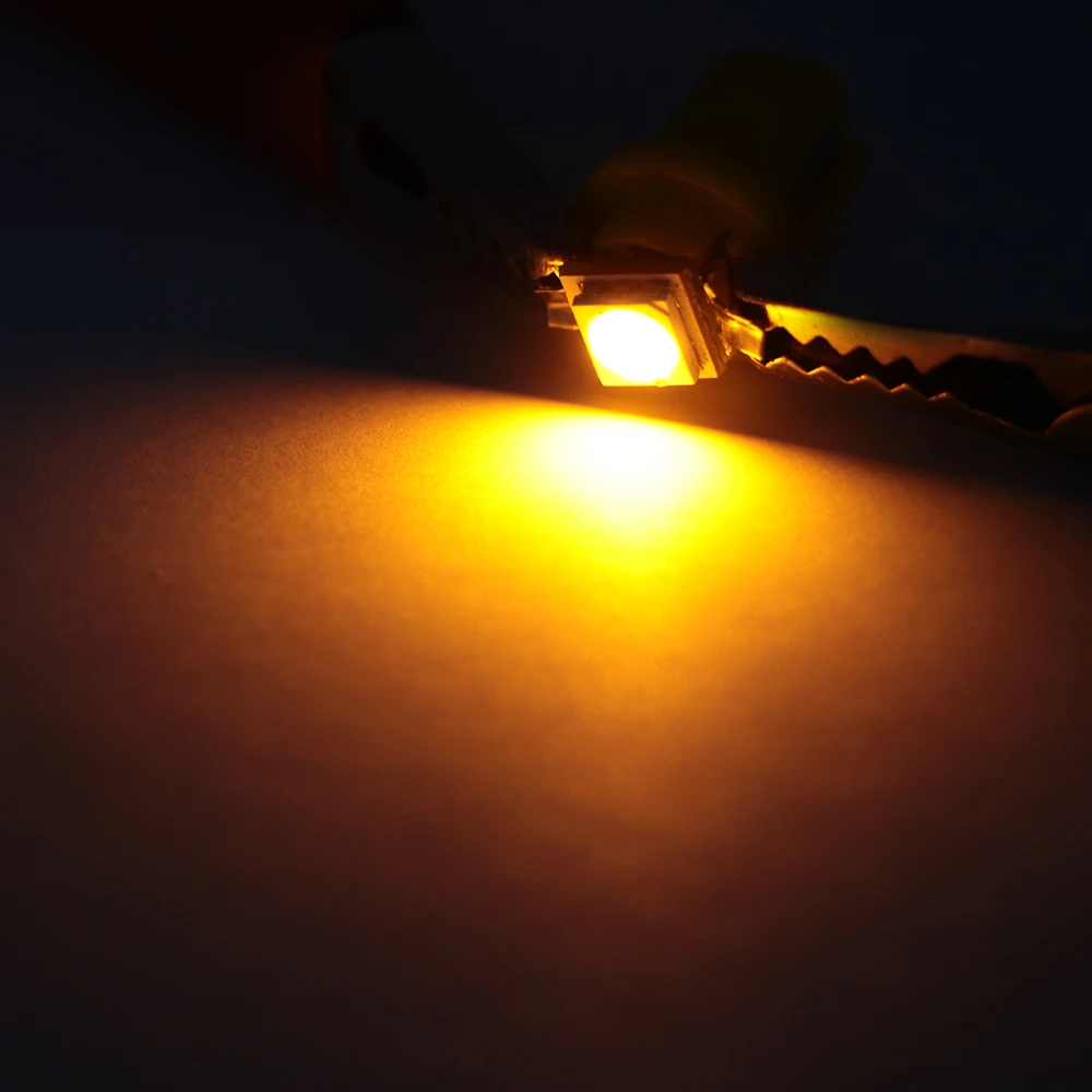 10Pcs LED Light Car Gauge Speed Dash Bulb Dashboard instrument Light Wedge Interior Lamp B8.5D 509T B8.5 5050 Led 1 SMD T5 Lamp - Image 5