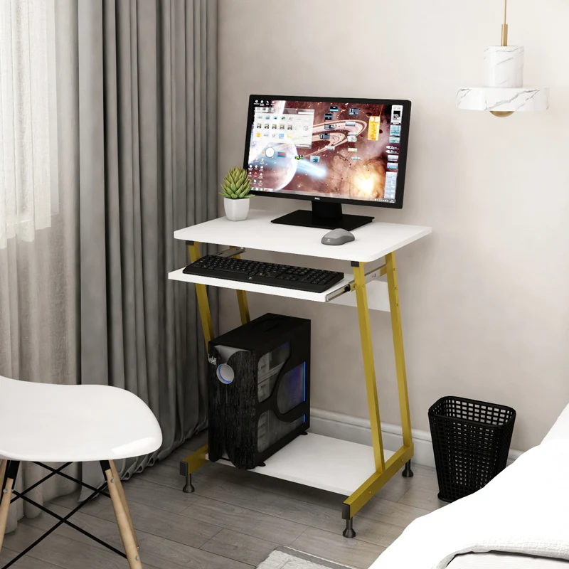 60x48x72cm Work Study Writing Table 60x45x75cm Mini Computer Desk Small Home Office Furniture Keyboard Bracket Metal Z BlackDesk - Image 4