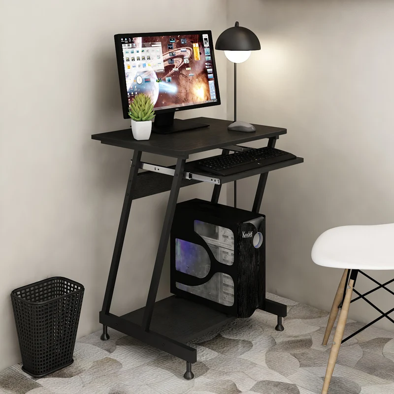 60x48x72cm Work Study Writing Table 60x45x75cm Mini Computer Desk Small Home Office Furniture Keyboard Bracket Metal Z BlackDesk - Image 2