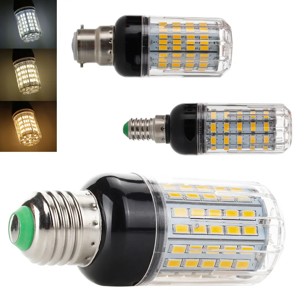 Brightness LED Corn Light Bulbs E27 E14 E26 E12 B22 AC 110V 220V 230V 240V 7W - 35W Table Desk Lamps Spotlights for Home Indoor - Image 2