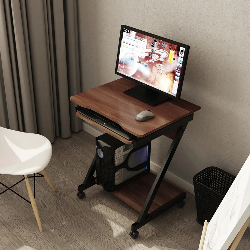 60x48x72cm Work Study Writing Table 60x45x75cm Mini Computer Desk Small Home Office Furniture Keyboard Bracket Metal Z BlackDesk - Image 3