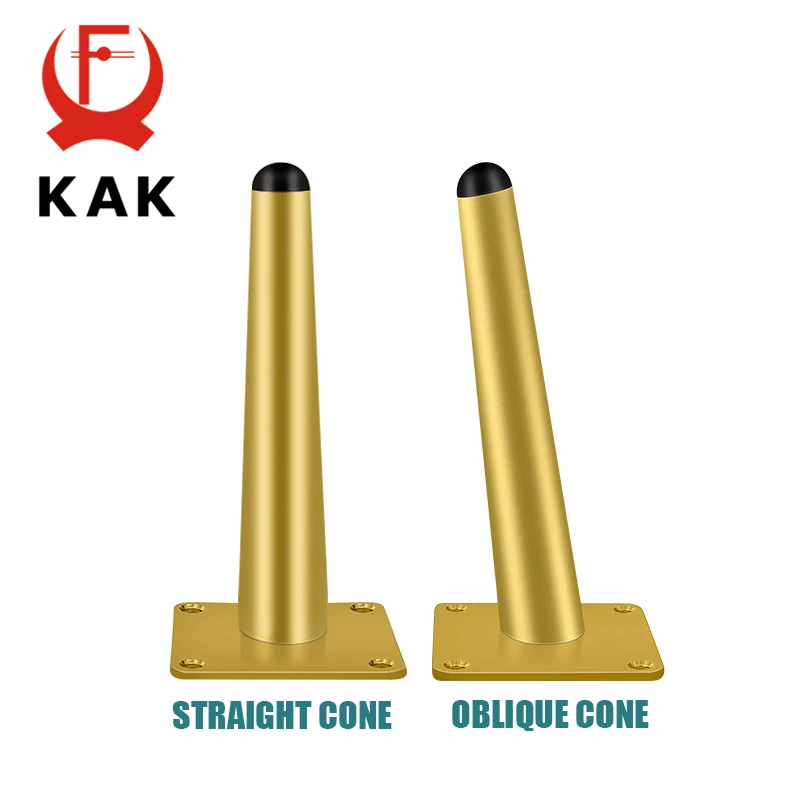 KAK 4pcs Gold Furniture Legs Black Cold Rolled Steel Table Feet Sofa Bed Leg Replacement 800KG Heavy Duty Furniture Hardware - Image 4