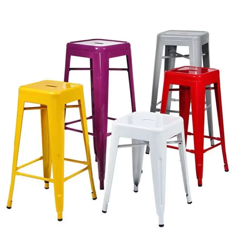 Metal High Bar Stool for Front Desk, Iron Chair, Quality