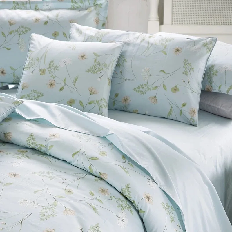 One Duvet Cover 600 TC 100% Egyptian Cotton AB Printed And Solid Colors Queen Size 230 x 250 Cm 1 Piece Customize - Image 3
