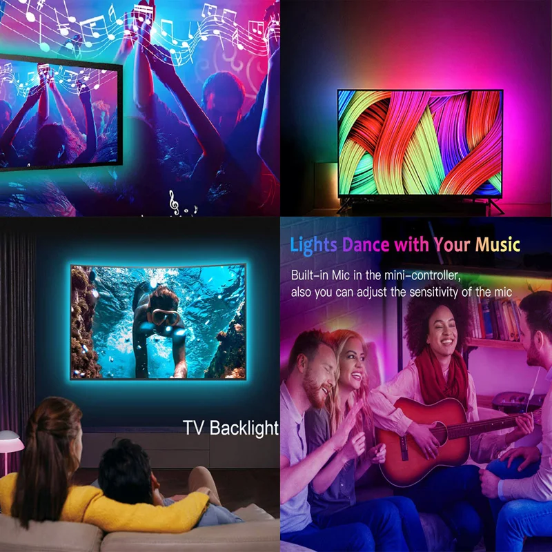 Led 10M Usb Light Strips 5050 Luses Led Rgb Tape Children Gaming Room Decoration 15M Tv Backlight 5M Led Wall Room Chain Lights - Image 6