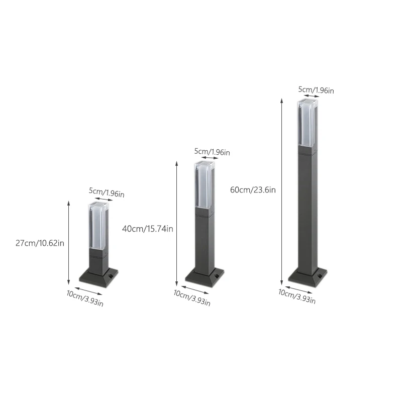 Outdoor Waterproof IP65 10W LED Lawn Lamp New Style Aluminum Pillar Garden Path Square Landscape Lawn Lights AC85-265V - Image 3