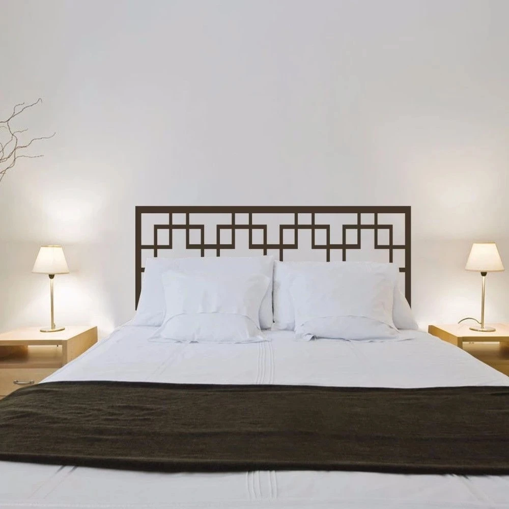 Modern Headboard Wall Decal Master Couple Bedroom Vinyl Art Removable Decor Idea 4 Sizes - Image 4