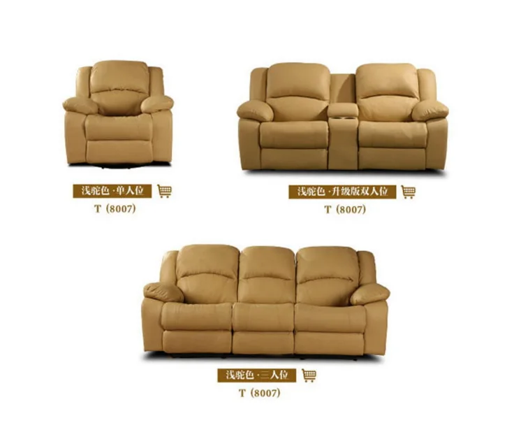 Antique European Creative cow real genuine leather chair single living room sofa chairs swivel chair functional chair recliner - Image 6