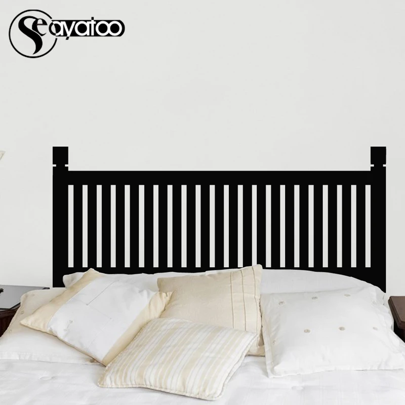 Modern Headboard Bed Board Removable Wall Vinyl Sticker Bedroom Art Stickers Decor 68x155cm - Image 3
