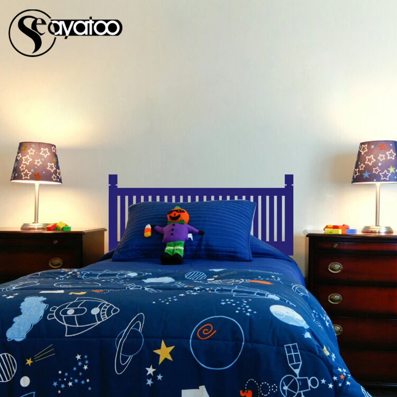 Modern Headboard Bed Board Removable Wall Vinyl Sticker Bedroom Art Stickers Decor 68x155cm - Image 4