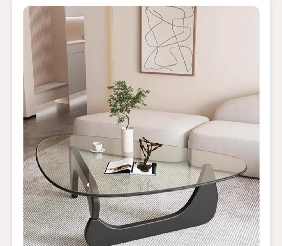 Nordic Living Room Home Simple Light Luxury Creative Special-shaped Transparent Solid Wood Glass Small Tea Table - Image 5