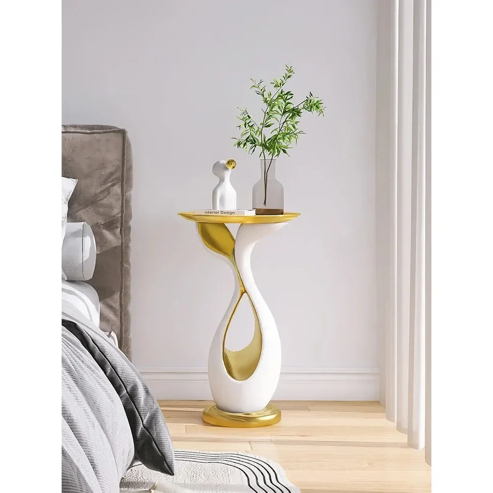 Modern Art Floor Decor Living Room Sofa Small Side Table Advanced Sense Tray Creative Corner Tables Light Luxury Furniture - Image 2