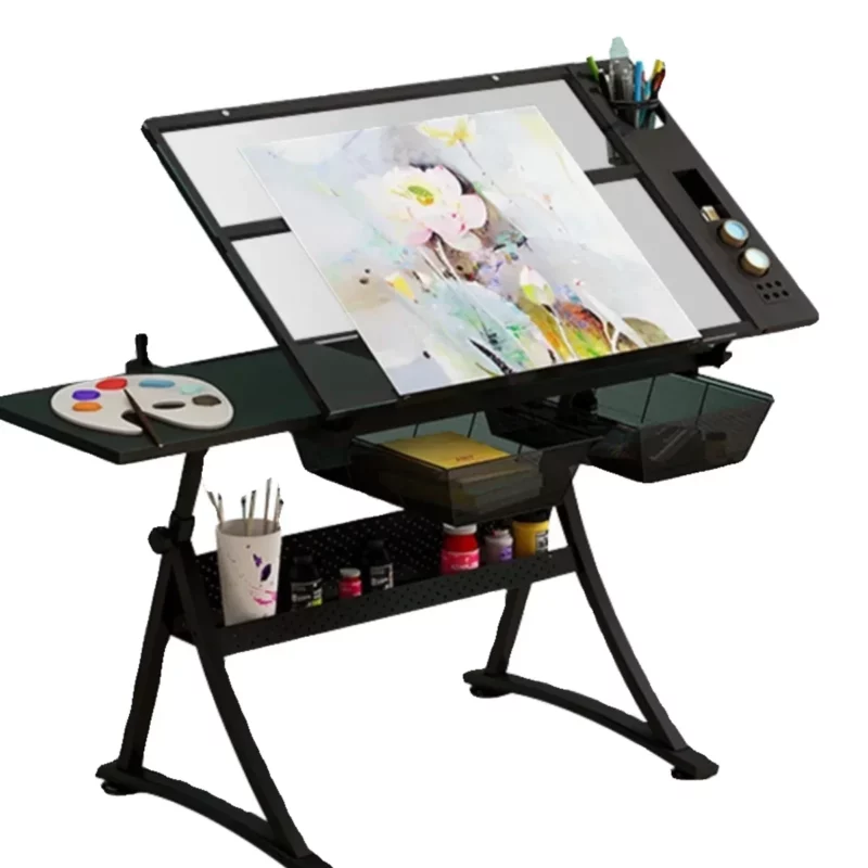 Glass drawing table Lifting Angle-adjustable Painting Table Desk Oil Painting Art Painting Design Architect