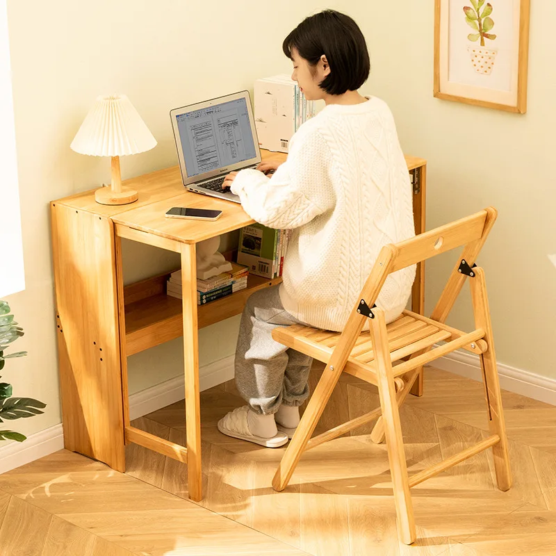 Office Desks Bamboo Folding Desks Computer Bedroom Bedside Desk Writing Work Desk Modern Portable Brief Tables Home Furniture - Image 3