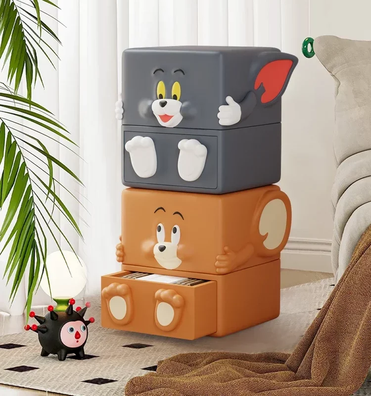 Cats and mice creative home bedroom bedside shelf several storage cabinets children bedside cabinet lockers.