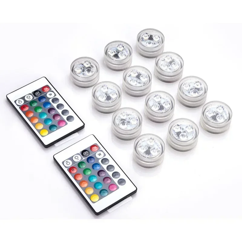 3 LED Underwater Light 16 Colors RGB IP68 Waterproof Swimming Pool Accessories Light Outdoor Submersible Lights for Pond Vase