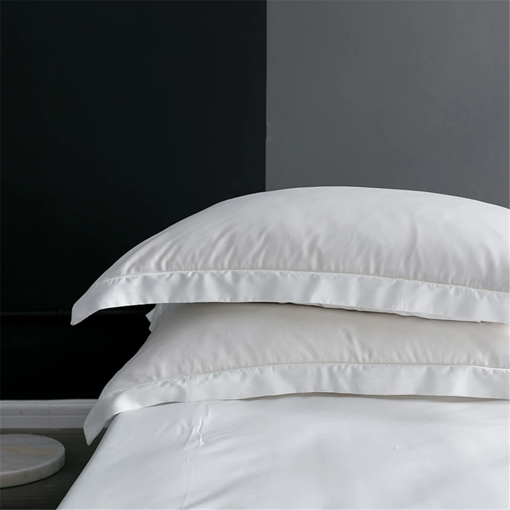 Lanlika Luxury Nature White 100% Silk Bedding Set Double Queen King Duvet Cover Flat Sheet Bed Linen Pillowcase For Sleep Gift - Image 6