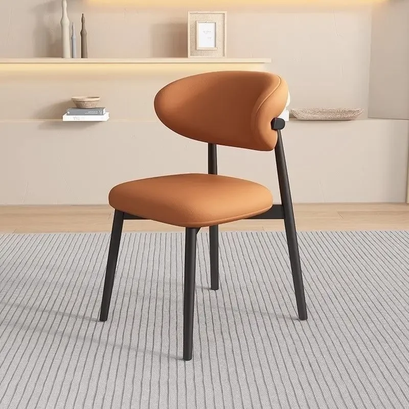 Modern Simple Nordic Dining Chair Home Backrest Light Luxury PU Leather Dining Chairs Restaurant Chair Living Room Furniture - Image 2