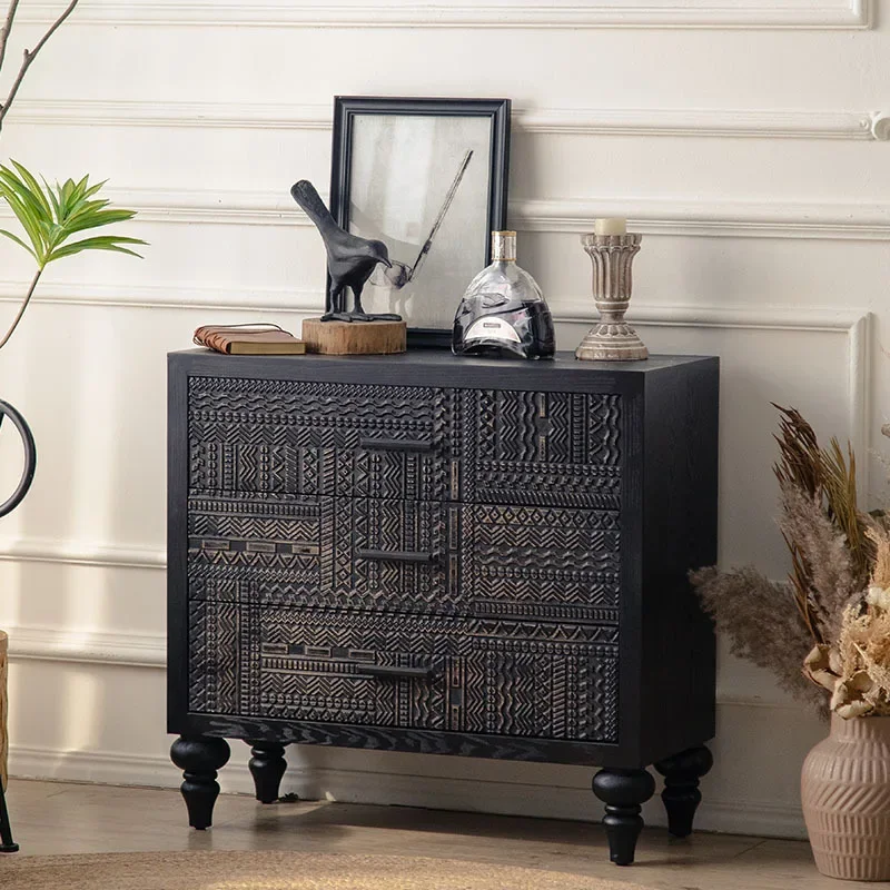 Open Buffet Solid Wood Sideboards Living Room Dresser Closets Luxury Display Cabinet Entrance Credenza Dining Room Furniture - Image 4