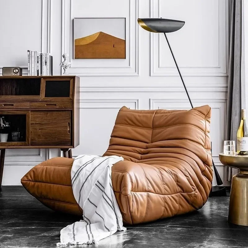 Luxury Living Room Sofa Furgle Chair Soft Suede Oversized Chair Lazy Floor Sofa for Living Room Corner Chair Caterpillar Sofa - Image 2