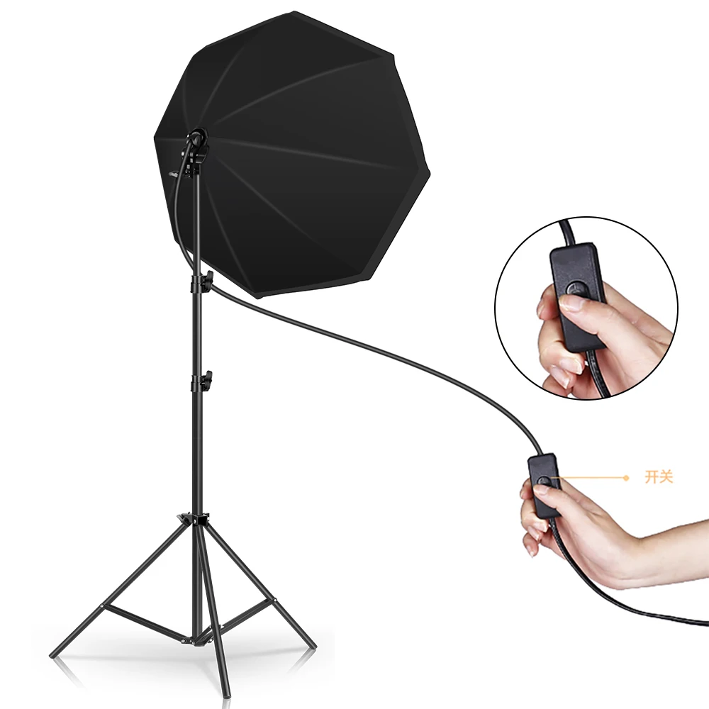 Black Softbox Octagon Lighting Boom Arm Kits Soft box for Photography Background Accessories Flash System Photo Studio Equipment - Image 3