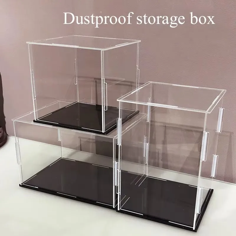 Clear Acrylic Display Case Dustproof Collectibles Assemble Showcase Toy Car Mini Figures Model Storage Organizer Blind Box - Image 2