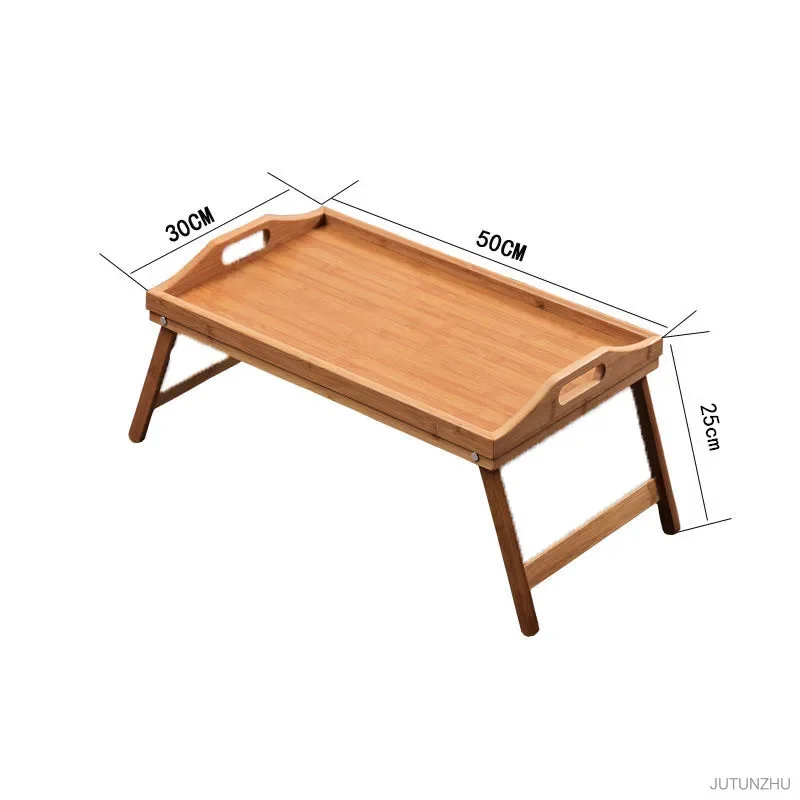 50x30x25cm Portable Natural Bamboo Bed Tray Breakfast Laptop Desk Reading Gaming Desk Folding Table Useful Simple Kitchen Tool - Image 6