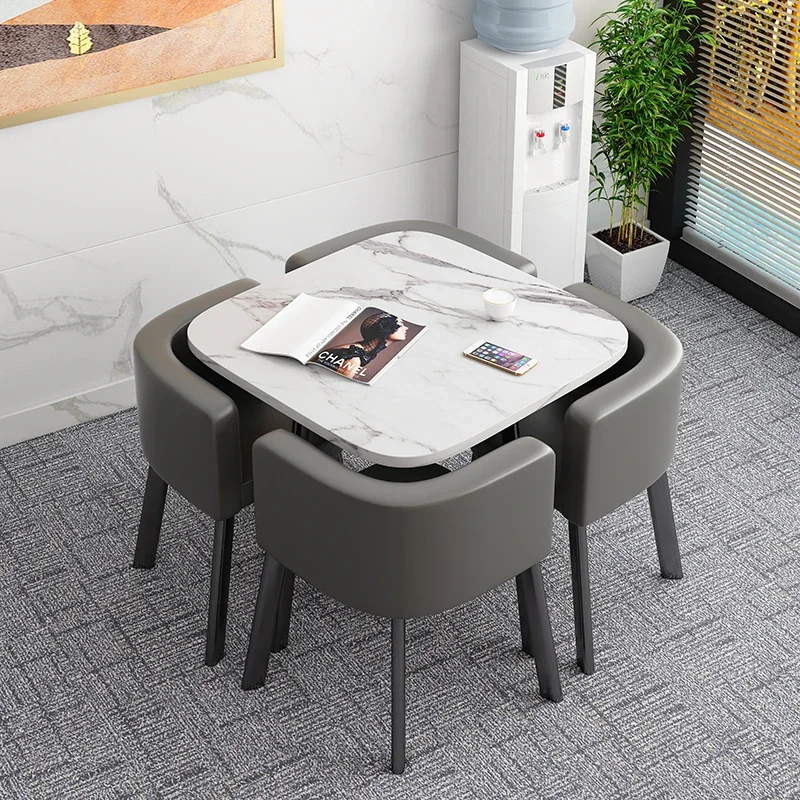 Set 4 Chairs Kitchen Tables Mobile Round Center Free Shipping Poker Table Luxury Gaming Mesas De Jantar Home Furniture HDCZ - Image 3