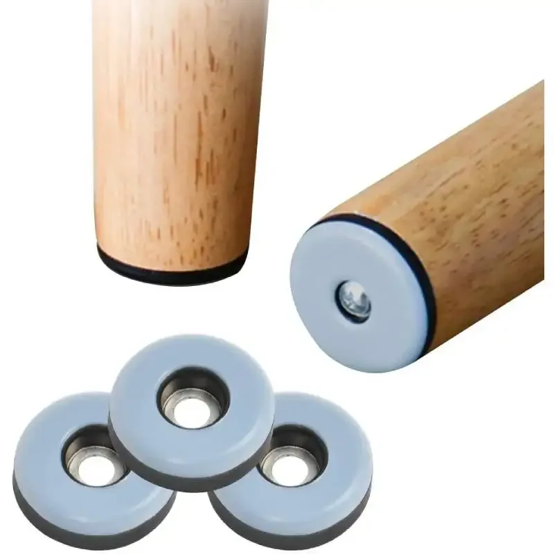 8pcs Furniture Sliders Pads Reusable Furniture Glides with Screws Table Chair Leg Mat Floor Protector for Carpet Tile Hardwood