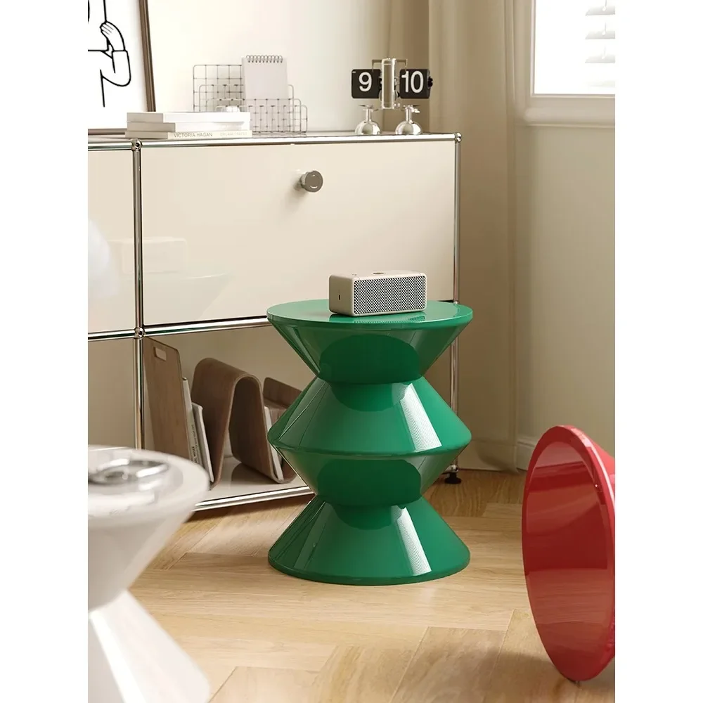Round Coffee Table Plastic Nordic Home Furniture Living Room Sofa Side Tables Hallway Shoes Stool Balcony Small Desk Nightstands - Image 4