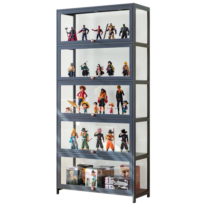 FIGURE-Acrylic Storage Box for Lego Toys Bookcase, Clear Display Cabinet, Dustproof Shelf, Clear Glass-like Shelf - Image 2
