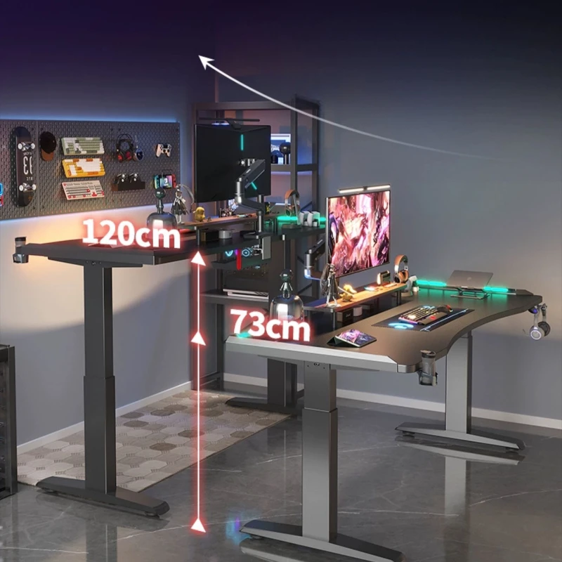 Brain Power Set Office Desks Power Driven Go Up And Down Domestic Table Type Wood Game Office Desks Escritorios Furniture QF50OD - Image 2